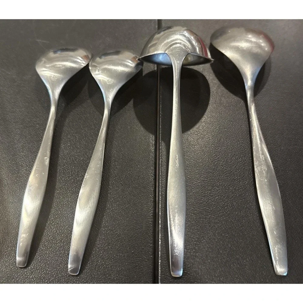 WMF Cromargan Germany Atlanta Motion 4‎ Piece Serving Set Fork Spoon Ladle VTG